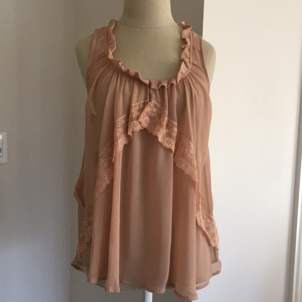 UO nude/blush flowy tunic S